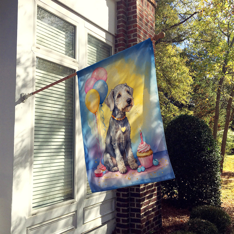 Drapeau «Happy Birthday House», Bedlington Terrier