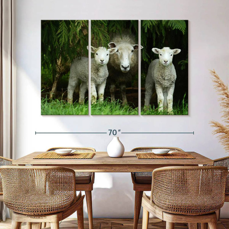 Brampt Sheep Family, 42" H x 65" W