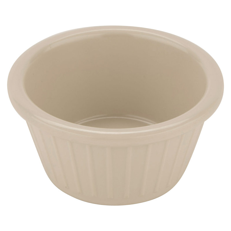 G.E.T. Melamine 12 Piece Ramekin / Soufflé Dish Bakeware Set, Ivory