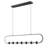 Saros Matte Black 7 Light Linear Chandelier