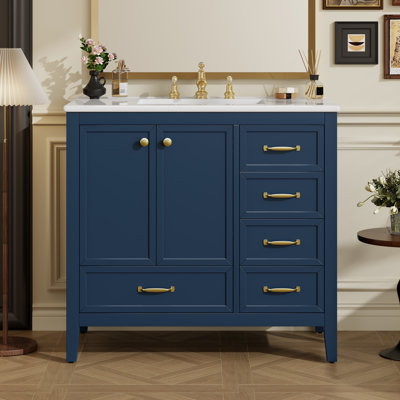 Meuble-lavabo avec porte à fermeture douce 36 po Dillard
