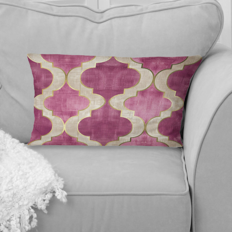 Coussin Magenta Quatrefoil Glam III - Transitional