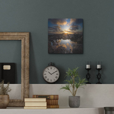 Art mural en métal Winston Porter «Cohasset Mirror» par Patrick Zephyr
