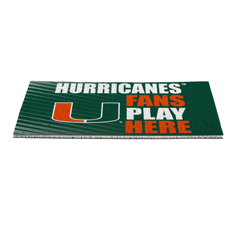 Tapis en PVC de l'Université de Miami, 28 po x 16 po