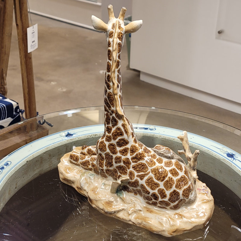 Figurine girafe en porcelaine