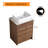 Caled 23.64'' Single Bathroom Vanity with Ceramic Top