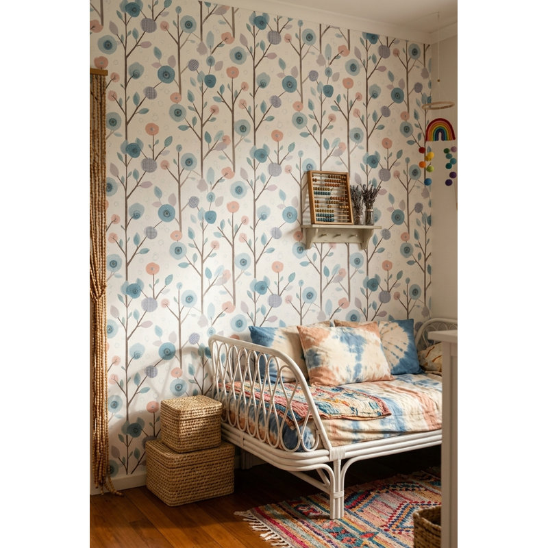 Papier peint sur fond blanc, Peler et coller