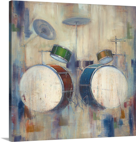 Annelen «Drums» par Joseph Cates, reproduction d'art sur toile, H 24 po x l 24 po x P 1,25 po