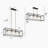 Jorinde 4-Light Modern Farmhouse Rectangle Black Metal  Chandelier with Seeded Glass Shade