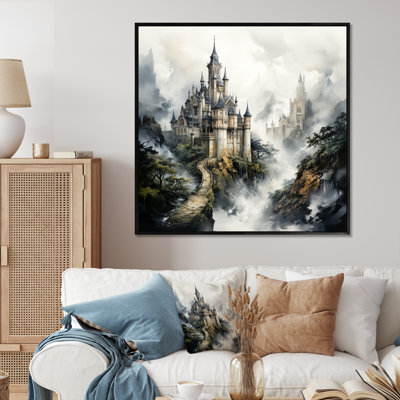 Foggy Fairytale Castle - Fantasy Wall Art For Living Room