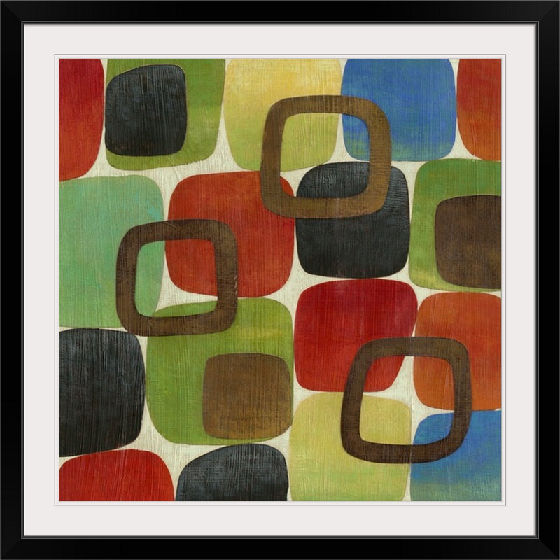 Brittony «Revisserie II», reproduction d'art, H 28 x l 28 po x P 1 po, Cadre noir