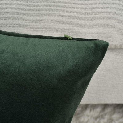 Housse de coussin en velours uni
