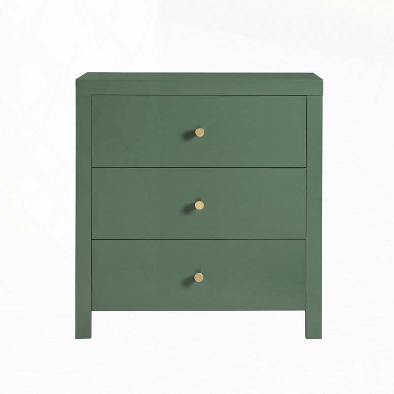3-Drawer Nightstand, Antique Green