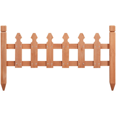 21.7'' H x 35.5'' W Garden Picket Fence Fencing Border