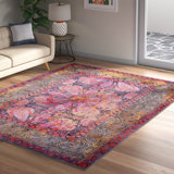 Guth Oriental Pink/Brown Area Rug