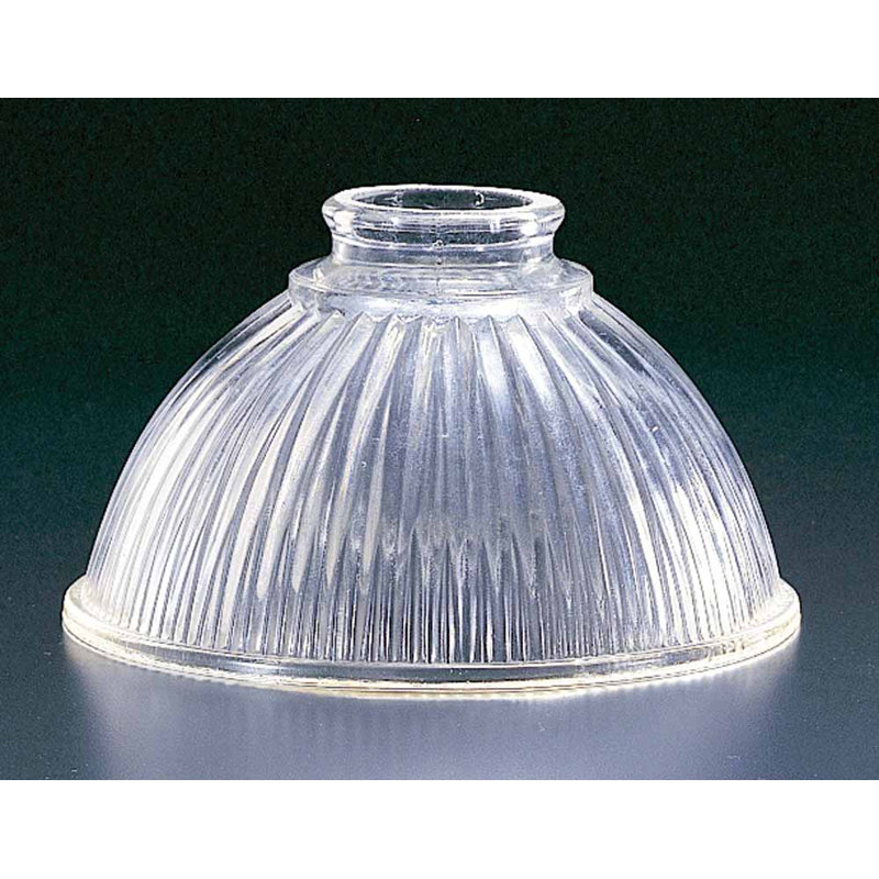 3.75"H x 6.5"W Clear Ribbed Glass Bowl Pendant Shade