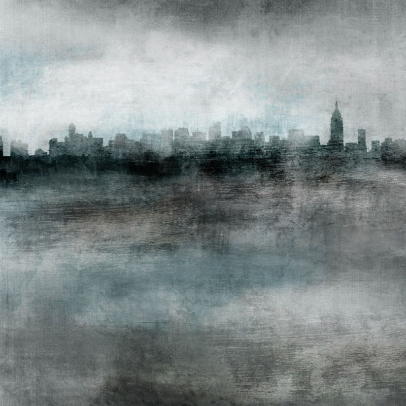 Misty Manhattan Print by Sofia Fox, Knife Gel, 36" H x 36" W x 1.5" D