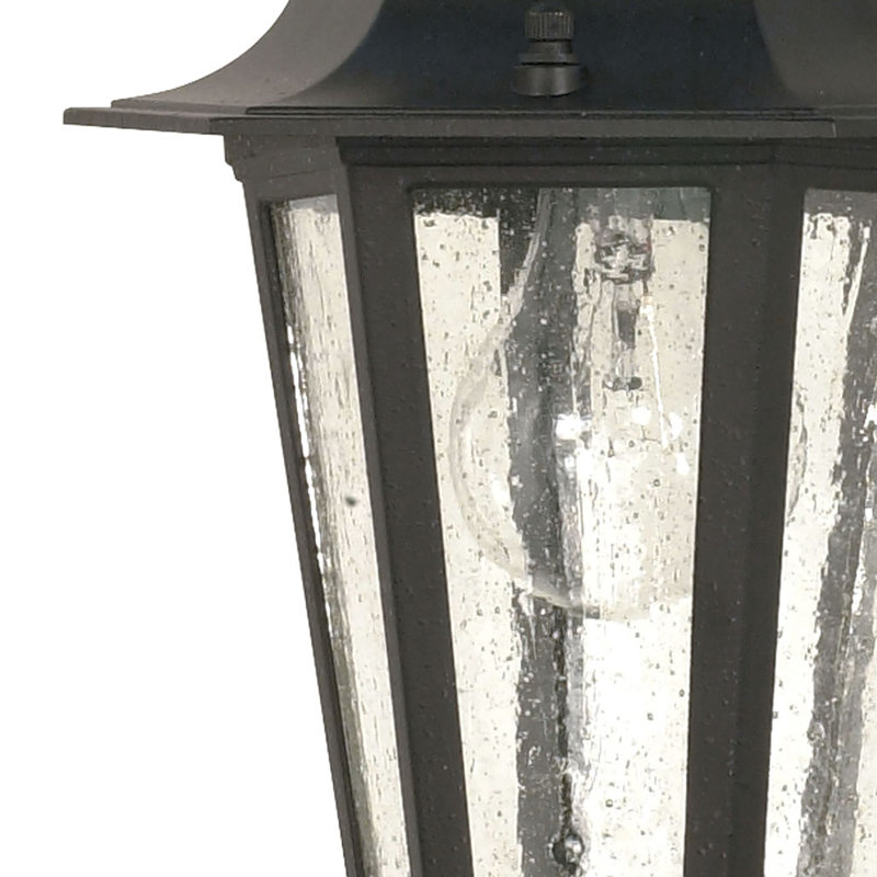 Lanterne suspendue d'extérieur 1 ampoule Mayer H 12,63 po, Noir texturé