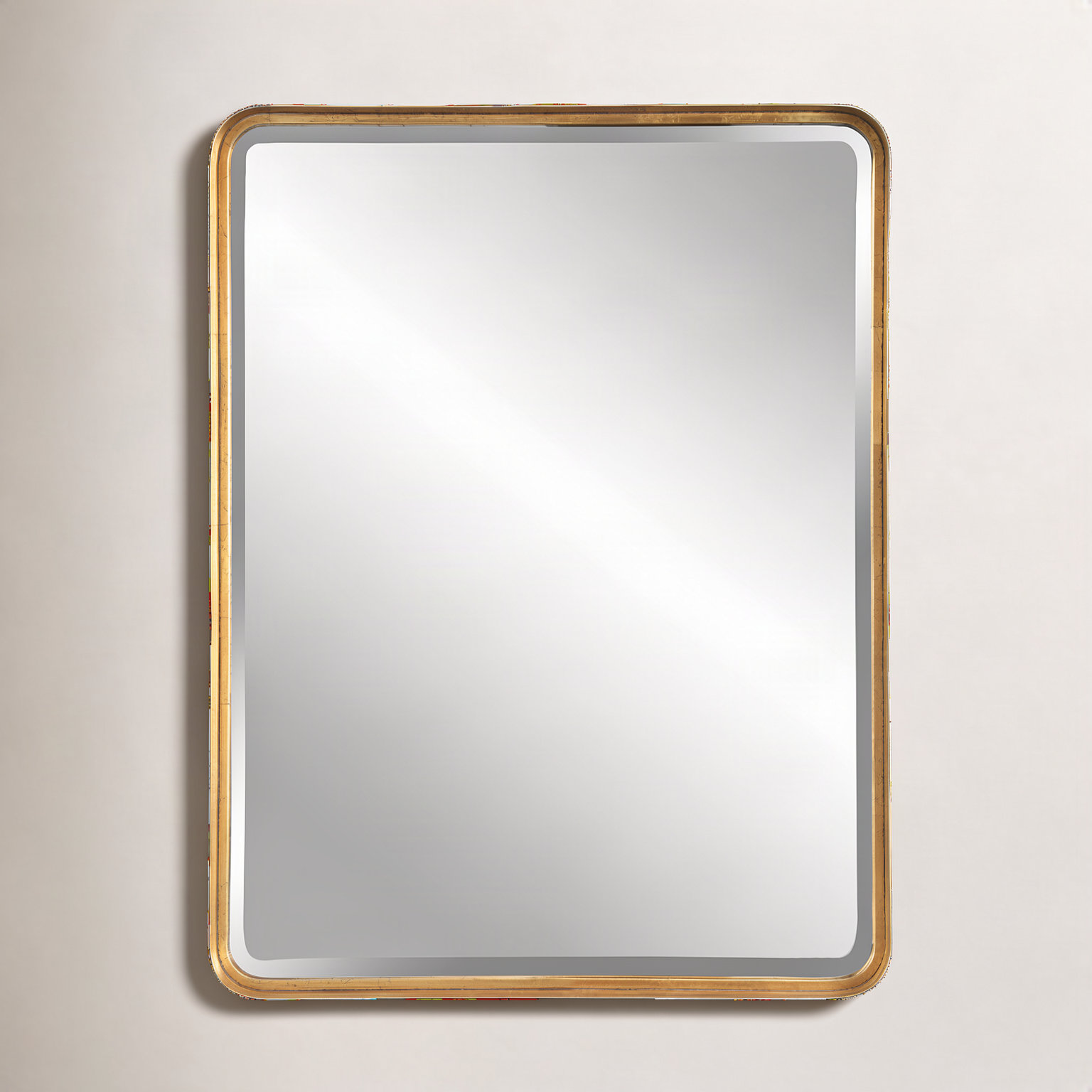 Rylie Metal Rectangle Wall Mirror, 40" x 30", Gold