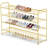Long 4 Tier Shoe Rack For Closet Metal Wide Shoe Organizer For Entryway, Bedroom, Floor, Holds 30 Pairs Men Sneakers Stackable Shoe Storage Shelf With Wire Grid-421165897-453034448