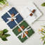 Scalloped Square Cheese Board with Cheese Markers - Navy Blue-67680606