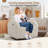 Delba 37"W Power Swivel Rocker Glider Nursery Recliner with USB & Type-C Port,Round Armrest and Double Pockets-1709895247