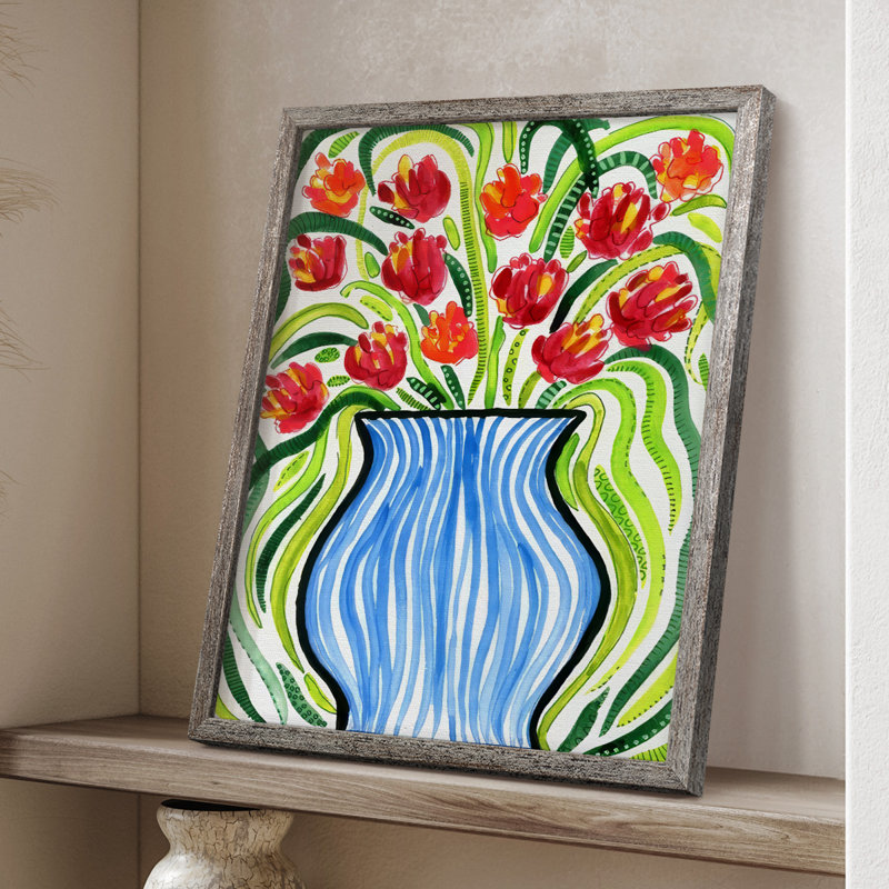 «Adventure Floral II», reproduction encadrée - bois massif, H 11 po x l 9 po