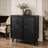 31" Black Wood Accent Cabinet