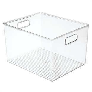 mDesign Plastic Stackable Storage Bin Box with Lid, 4 Pack - 12.75 x 7.25 x  7, Clear