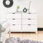Commode double en bois massif 6 tiroirs Marialana-92991904