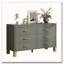 Commode 6 tiroirs moderne avec pieds en bois massif