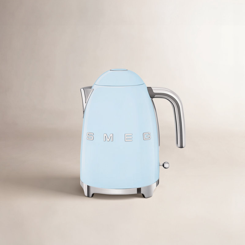 SMEG 50's Retro Style Aesthetic 7-Cup Kettle, Pastel Blue