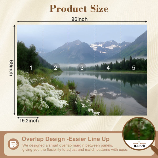Red Barrel Studio Peel and Stick Wallpaper 144" W x 100" H Modern Self ...