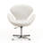 Raspberry Wool Blend Upholstered Swivel Balloon Chair-1773073058