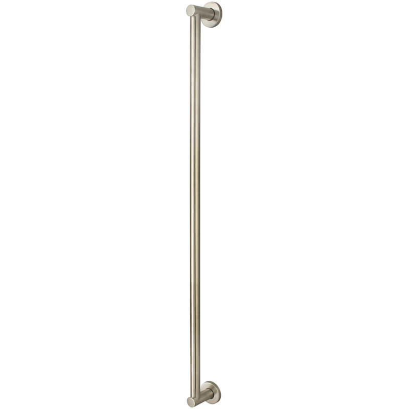 Barre d'appui en chrome Olympia, L 50 po, Nickel brossé