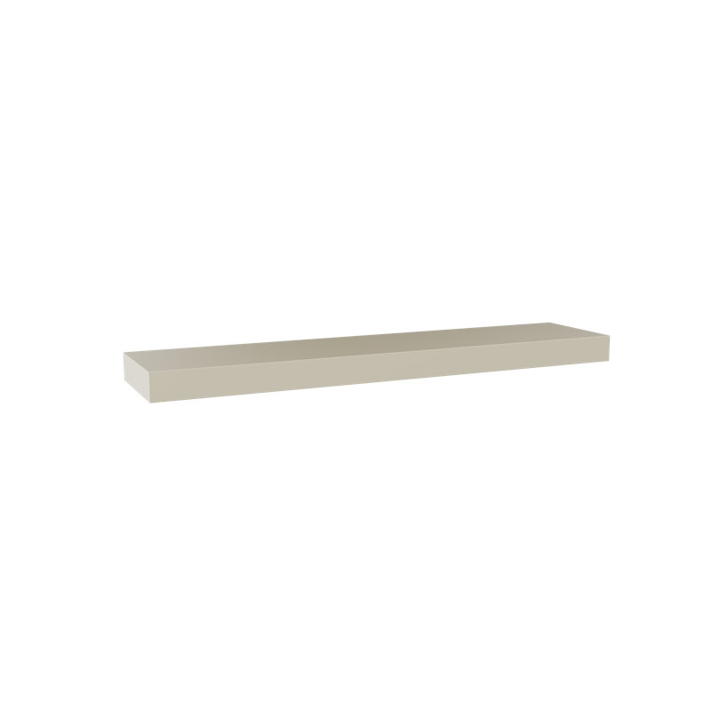 Painted Wood Floating Shelf, Beige