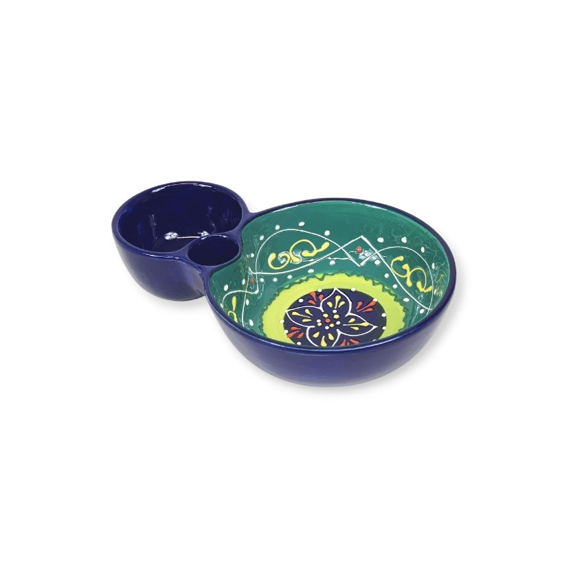 Tyrique Olive Dish ''8'' - Blue/Green