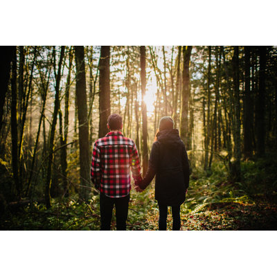 Couple in forest 1 Piece Wrapped Canvas Wall Art