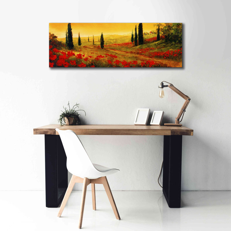 Panneau Toscano I par Art Fronckowiak - peinture panoramique sur toile tendue