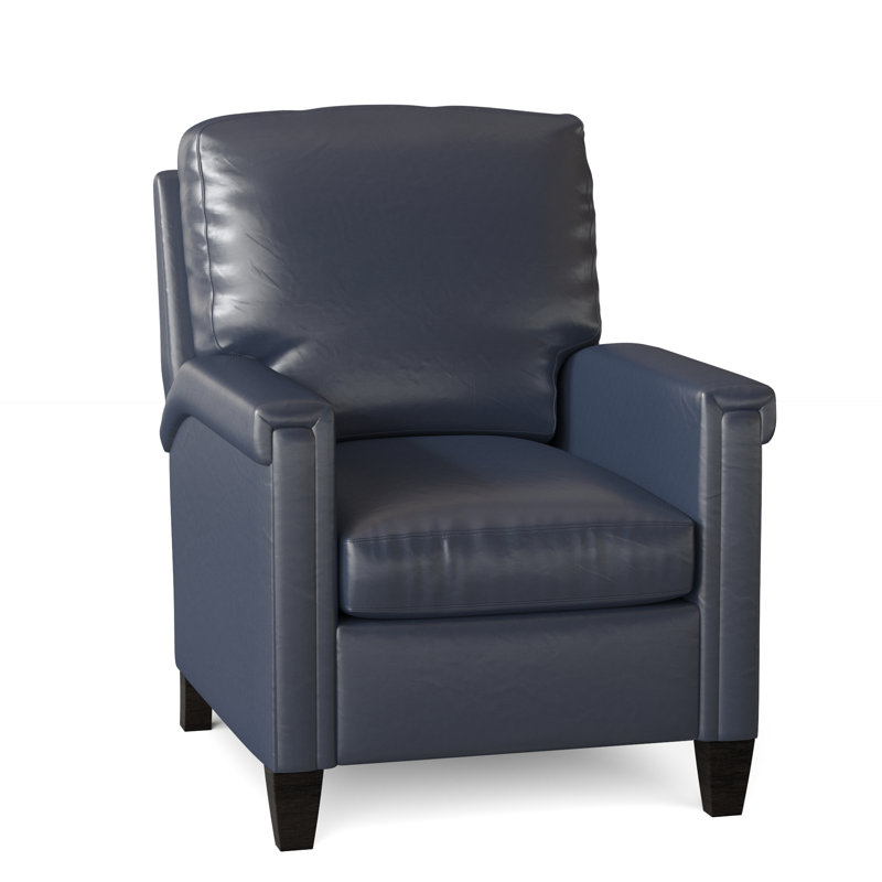 Kara 32" Wide Faux Leather Standard Recliner, Outsider Raven Genuine Leather, Cobblestone, Manual
