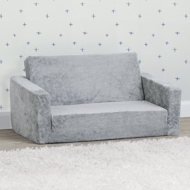 Serta Perfect Sleeper Extra Wide Convertible Sofa to Lounger, Gray