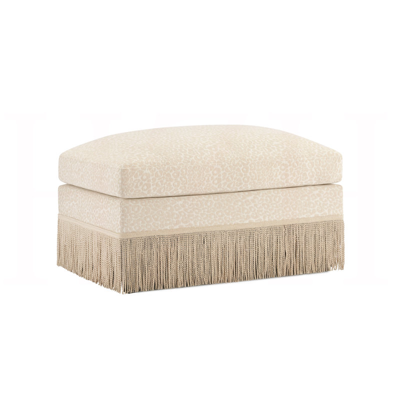 Ottoman Leopard Chenille, Beige Coffee, Beige Brown
