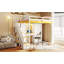 Lit mezzanine double avec escalier de rangement-254813003