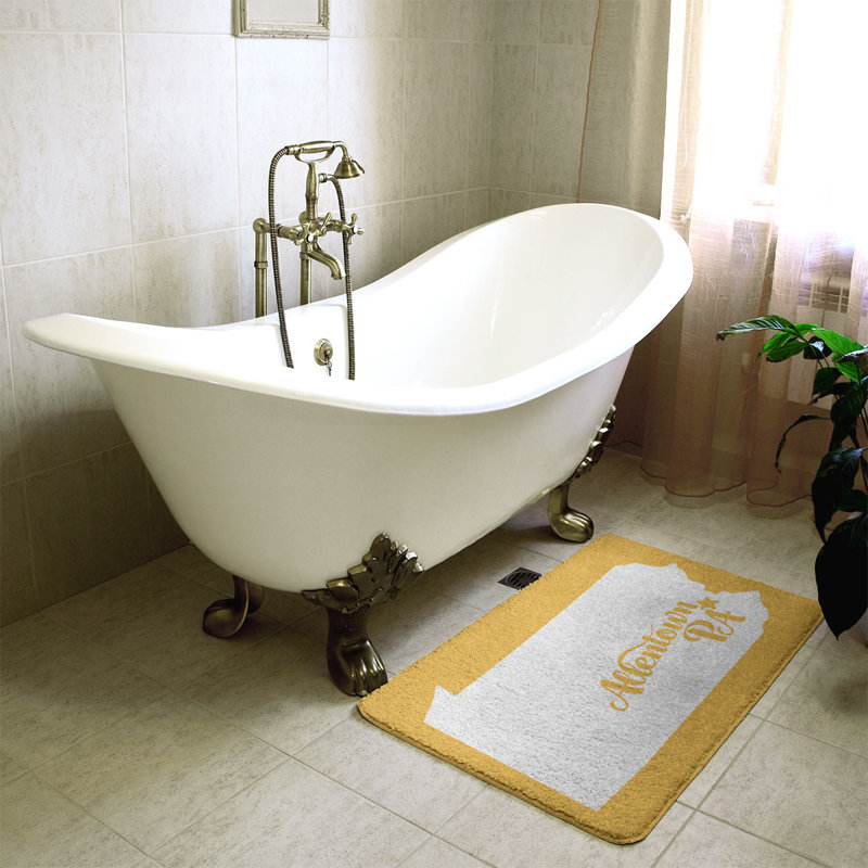 Tapis pour salle de bain allentown pennsylvanie, l 17 po x L 21 po, Jaune, Allentown, Pennsylvanie