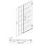 Porte de douche l 40 po x H 72 po Porte de douche pivotante sans cadre avec motif en verre, 2/5 po (10 mm), entrée ouverte en noir mat