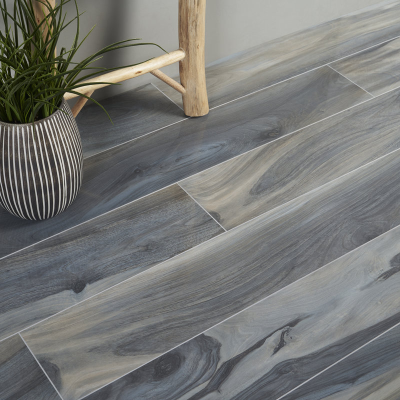 Amazonas Tiger 8" x 48" Porcelain Wood Look Wall and Floor Tile