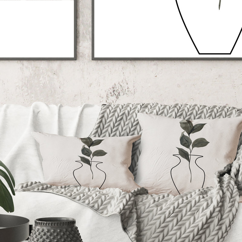Composition avec bouquet de fleurs minimaliste I-1