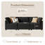 Canapé modulaire 98 po avec velours côtelé moelleux, canapé 3 places Cloud pour salon, appartement et chambre à coucher-1836079049