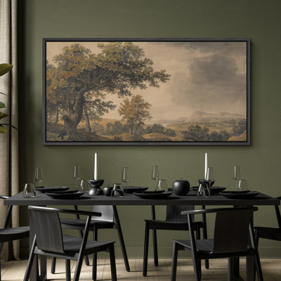 Pastoral Countryside Landscape with Trees Modern Art