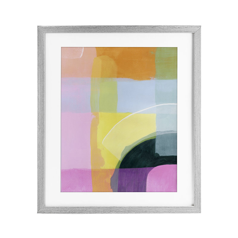 «Sunset Playground Geometrics», reproduction encadrée sous verre, conception de Grace Popp, H 16 po x l 13 po